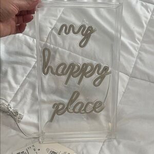Clear light up Acrylic 'My Happy Place' Sign